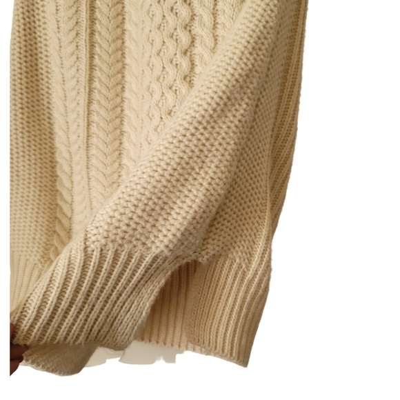 PINK Rose Sweater Dress Size Medium in Beige - Picture 4 of 10